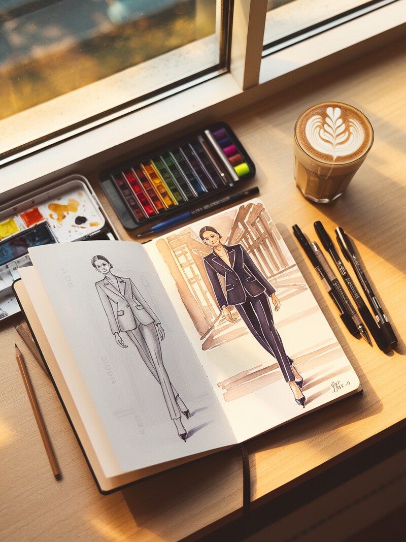 Fashion illustration workspace