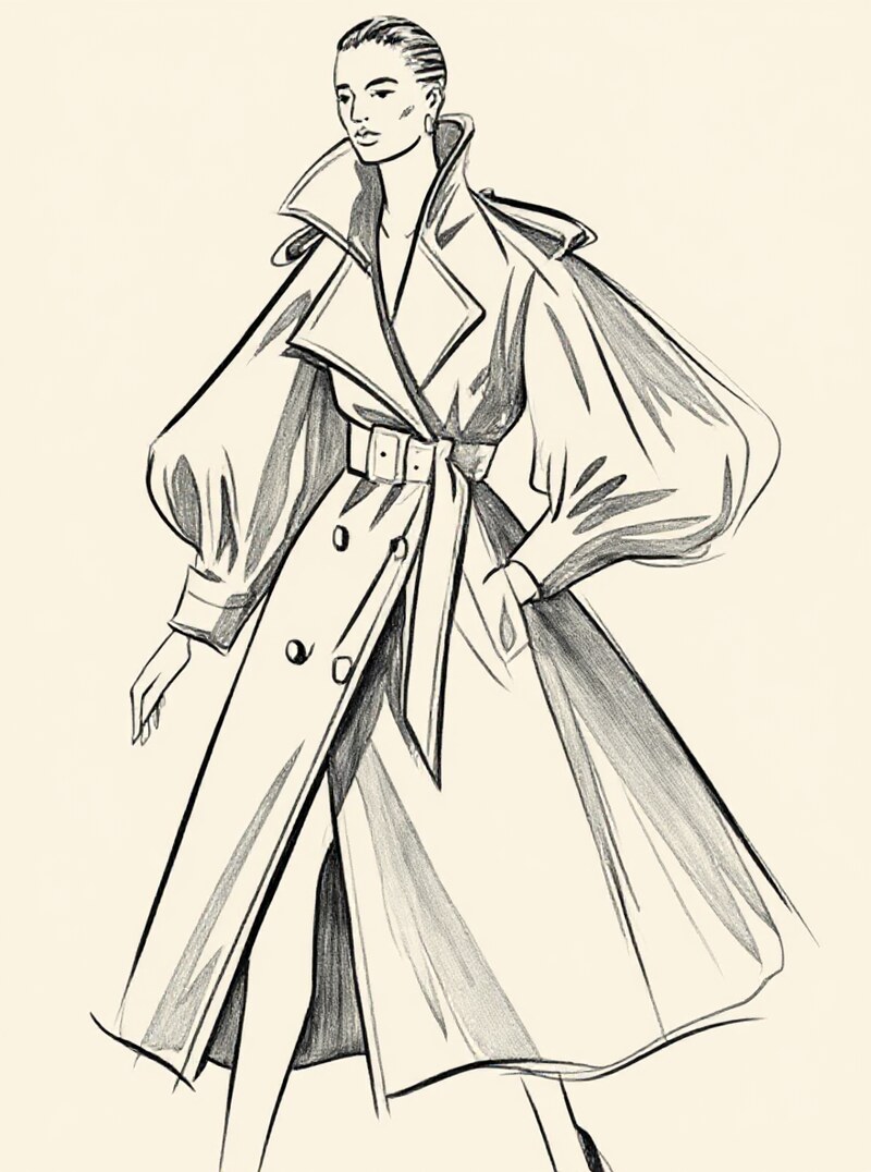 Step 2: Refined linework with structural details added