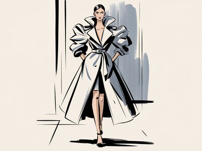Going-out coat illustration